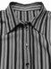 [Vorverkauf] Schwarz 1940er Hemdkragen Streifen Jumpsuit Mit Kap