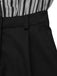 [Vorverkauf] Schwarz 1940er Hemdkragen Streifen Jumpsuit Mit Kap