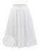 [Vorverkauf] Weiß 1950er Solide Chiffon Netz Plissiertes Rock