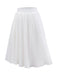 [Vorverkauf] Weiß 1950er Solide Chiffon Netz Plissiertes Rock