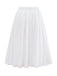 [Vorverkauf] Weiß 1950er Solide Chiffon Netz Plissiertes Rock