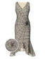 [Vorverkauf] Aprikose 1930er Spinnennetz Irregulär Rüsche Saum Kleid