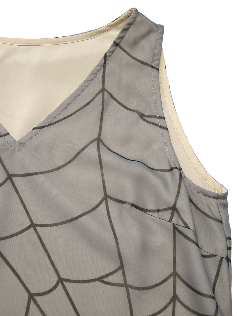 [Vorverkauf] Aprikose 1930er Spinnennetz Irregulär Rüsche Saum Kleid
