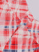 Rot 1950er Spaghettiträger Plaid Swing Kleid