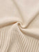 Beige 1950er Revers Ärmellos Stricken Weste