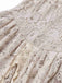 Beige 1930er Halloween Vampir Braut Spitze Kleid Set