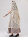 Beige 1930er Halloween Vampir Braut Spitze Kleid Set
