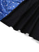 Schwarz & Blau 1930er Hexe Schnürung Kapuze Kleid