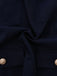 [Vorverkauf] 2PCS Blau 1950er Mehrere-Taschen Top & Plissiertes Rock