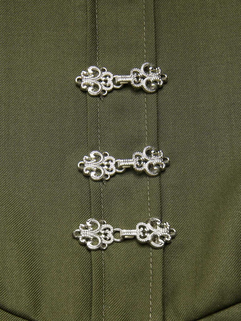 [Vorverkauf] 1950er Viktorianisch Bogen Tie Rüschen Langarm Kleid