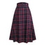 [Vorverkauf] Schwarz 1940er Hohe Taille Plaid Midi Rock