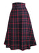 [Vorverkauf] Schwarz 1940er Hohe Taille Plaid Midi Rock