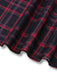[Vorverkauf] Schwarz 1940er Hohe Taille Plaid Midi Rock