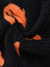 Orange 1930er Halloween Kürbis Reißverschluss Jumpsuit Mit Kapuze