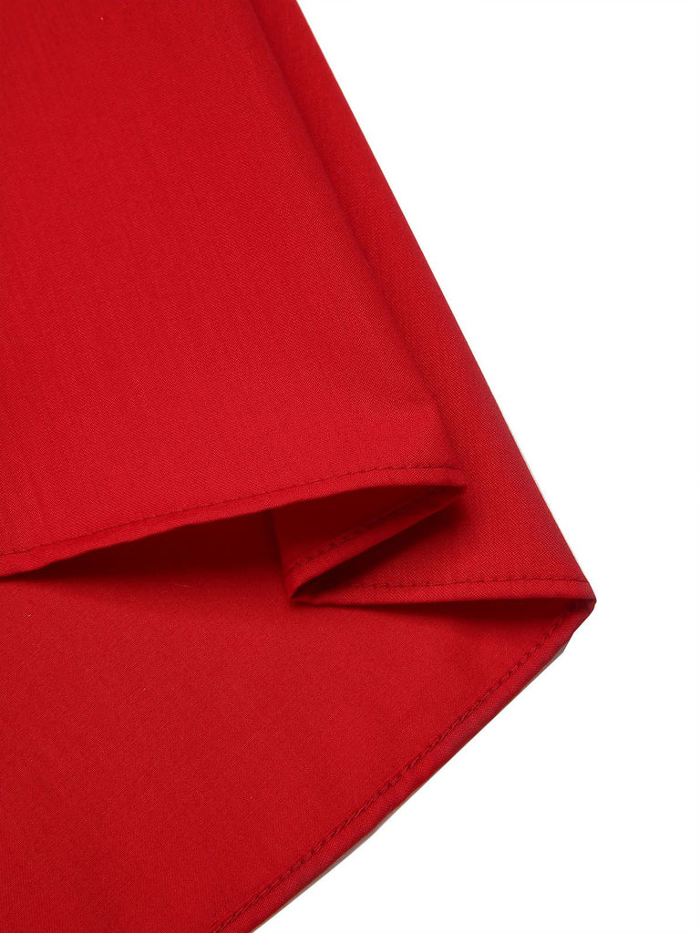 [Vorverkauf] Rot & Grün 1940er Weihnachten Pelzkragen Winterbeere Kleid