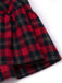 [Vorverkauf] Rot 1940er Scottish Plaid Samt Patchwork Rüschen Kleid