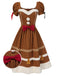 [Vorverkauf] Kurkuma 1950er Lebkuchenmann Plüschbesatz Kleid