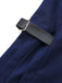 [Vorverkauf] Blau 1960er Plaid Revers Patchwork Plissiertes Kleid