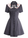 Schwarz 1960er Skorpion Herzen Drucken Hemd Kleid