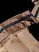 Braun 1950er Oktoberfest Dirndl Häkelsamt Kleid & Satin Plissiertes Schürze