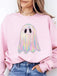Vintage 1980er Halloween Geist Kürbis Sweatshirt