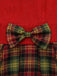 [Vorverkauf] Rot 1950er Weihnachten Rollkragen Glitzer Pullover Plaid Kleid