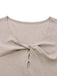 [Vorverkauf] Beige 1950er Twisted Stricken Weihnachten Elch Swing Kleid