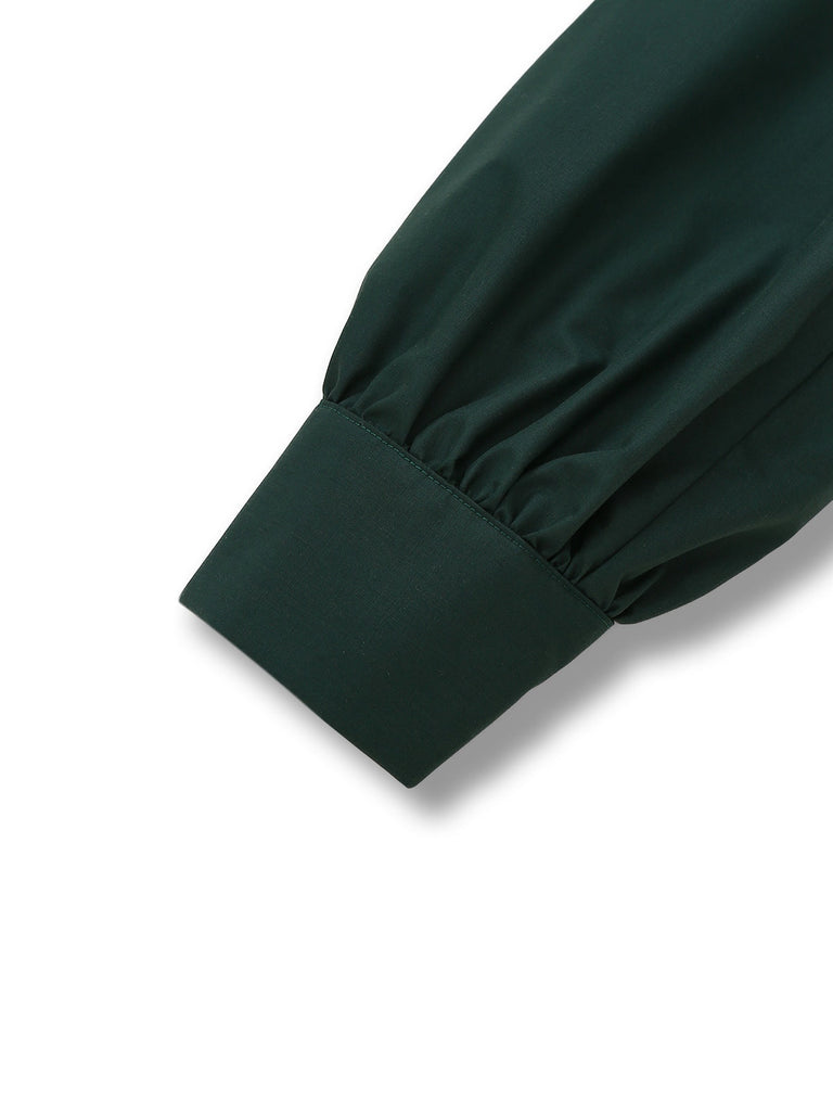 [Vorverkauf] 2PCS Grün 1960er Diamant-Check Stricken Weste Bluse & Rock