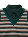 [Vorverkauf] 2PCS Grün 1960er Diamant-Check Stricken Weste Bluse & Rock