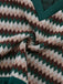 [Vorverkauf] 2PCS Grün 1960er Diamant-Check Stricken Weste Bluse & Rock