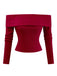 [Vorverkauf] 2PCS 1950er Schulterfrei Stricken Pullover & Bogen Rock