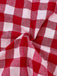 [Vorverkauf] Rot 1950er Baumwolle Herzausschnitt Stricken Plaid Kleid
