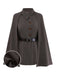 [Vorverkauf] 1940er Revers Gürtel Jacke Mit Abnehmbarer Umhang