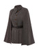 [Vorverkauf] 1940er Revers Gürtel Jacke Mit Abnehmbarer Umhang