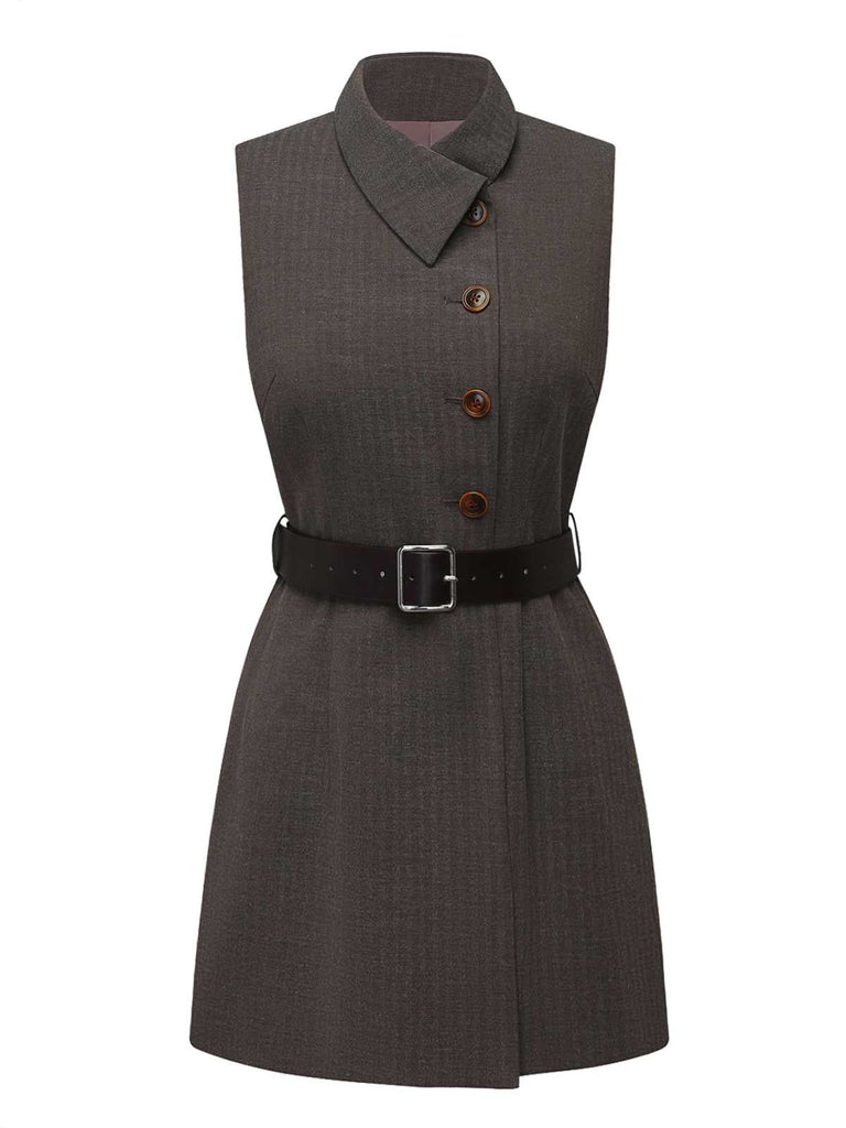 [Vorverkauf] 1940er Revers Gürtel Jacke Mit Abnehmbarer Umhang