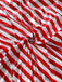 Rot 1960er Zuckerstange Streifen Kapuze Kleid & Beinwärmer