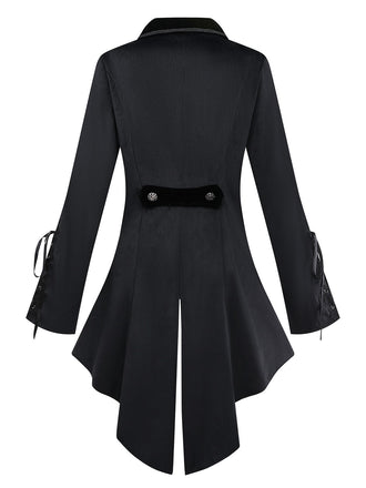 Schwarz 1950er Bestickt Blumen Victorian Stil Jacke