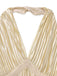 [Vorverkauf] [Übergröße] Gold 1940er Bogen Halter Plissiertes Kleid