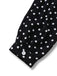 [Vorverkauf] Schwarz 1950er Polka Dot Patchwork Krawattenhals Jumpsuit
