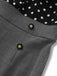 [Vorverkauf] Schwarz 1950er Polka Dot Patchwork Krawattenhals Jumpsuit
