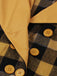 1950er Gingham Plaid Tasten Revers Gürtel Kleid