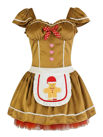 Khaki 1970er Lebkuchen Samt Kleid & Mini Rock