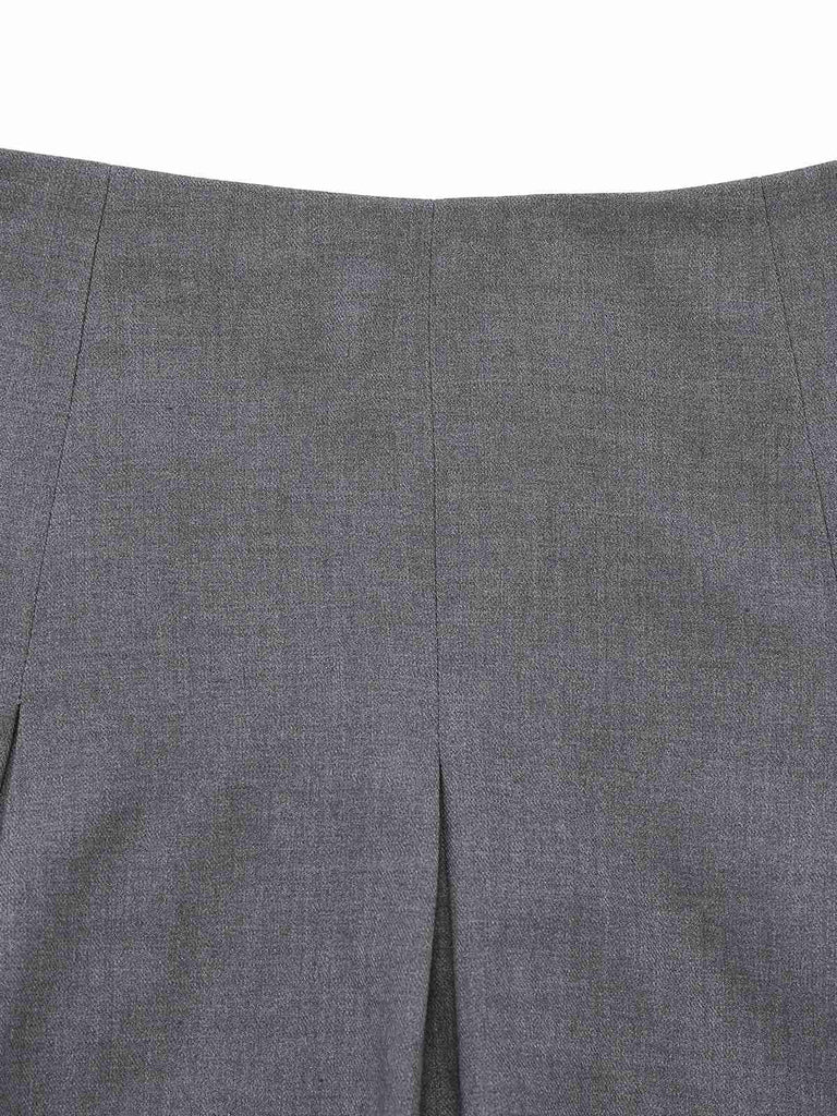 [Vorverkauf] 2PCS Rot 1960er Verdreht Stricken Top & Plissiertes Rock
