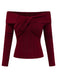 [Vorverkauf] 2PCS Rot 1960er Verdreht Stricken Top & Plissiertes Rock