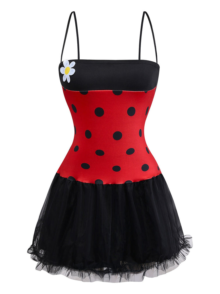 Rot 1960er Miraculous Bubble Cosplay Kostüm Set