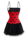 Rot 1960er Miraculous Bubble Cosplay Kostüm Set