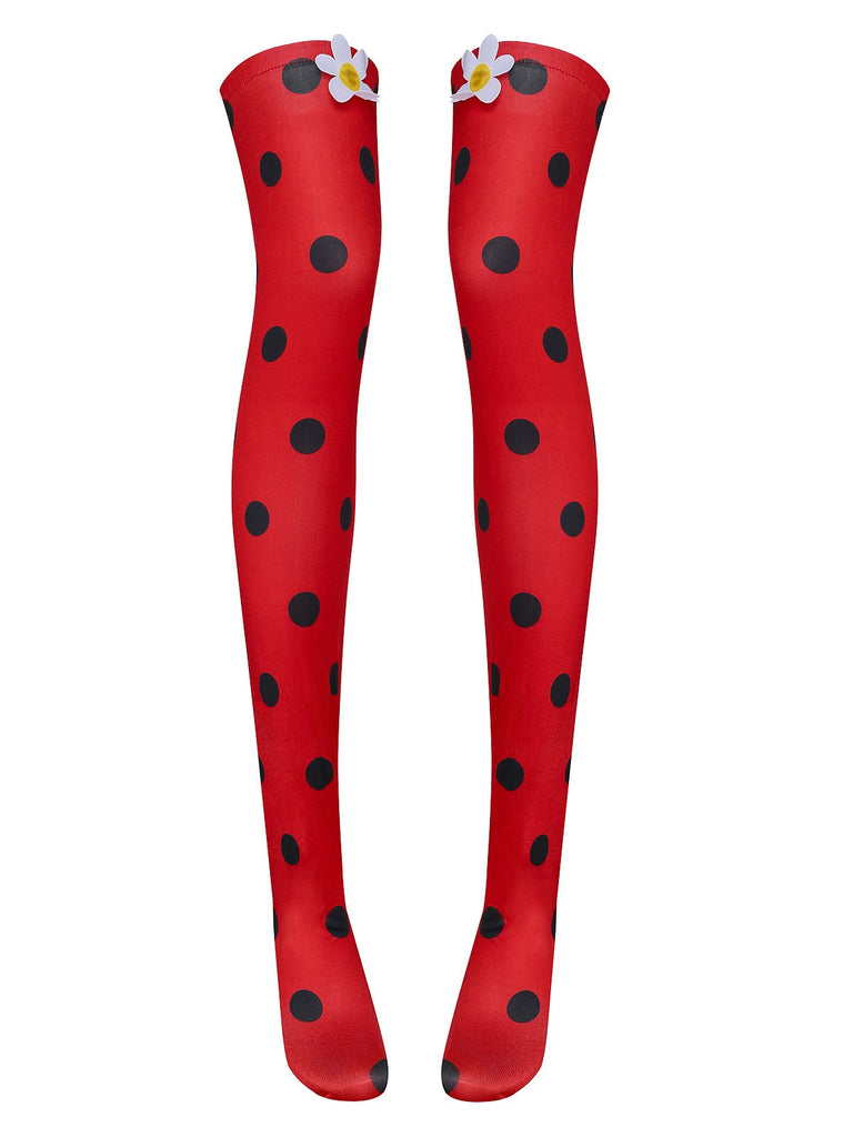Rot 1960er Miraculous Bubble Cosplay Kostüm Set