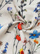 Beige 1950er Blumen V-Ausschnitt Flügelärmel Jumpsuit