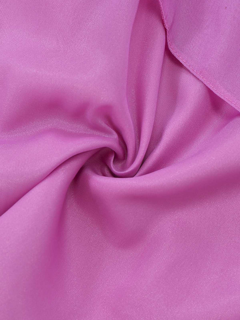 [Vorverkauf] Rosa 1950er Spaghetti Träger Pailletten Bogen Kleid