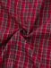 [Vorverkauf] Rot 1970er Rüschen Kragen Plaid Taste Bluse